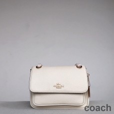 Geantă Coach Klare Crossbody 25 din piele Signature Pebble albă