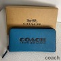 Coach Akordeon Cüzdan Çakıl Deri Mavi