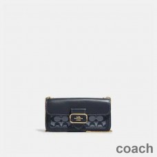 Kabelka Coach Morgan Chain Crossbody v barvě Signature Chambray Navy Blue
