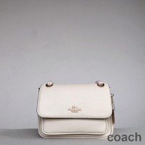 Coach Klare Crossbody Bag 25 em couro Signature Pebble branco