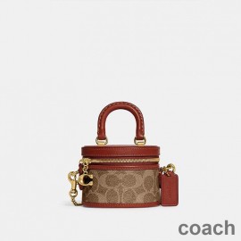 Coach Trail 크로스바디 백 12인치 시그니처 캔버스 브라운