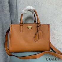 Torba podróżna Coach Brooke Carryall 28 w kolorze Pebble Leather Brown
