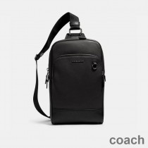 Plecak Coach Graham z gładkiej skóry cielęcej w kolorze czarnym