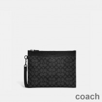 Saszetka Coach Hitch w kolorze Signature Canvas Grey/Black
