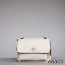 Torba typu crossbody Coach Klare 25 cali Signature Pebble Leather White