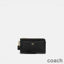 Torebka Coach L Zip Wristlet w kolorze Pebble Leather Black