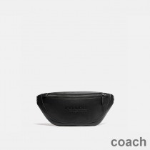 Torba na pas Coach League ze skóry cielęcej w kolorze czarnym