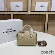 Torba Coach Mini Rowan Satchel w kolorze Signature Canvas Khaki/Beż