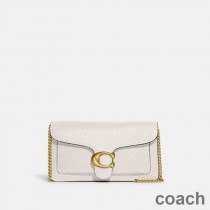 Kopertówka Coach Tabby Chain w kolorze Pebble Leather White
