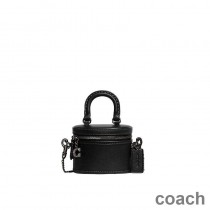Torba typu crossbody Coach Trail 12 cali ze skóry cielęcej z kryształkami w kolorze czarnym