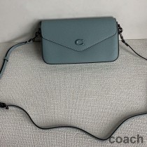 Torba typu crossbody Coach Wyn ze skóry licowej w kolorze szarym