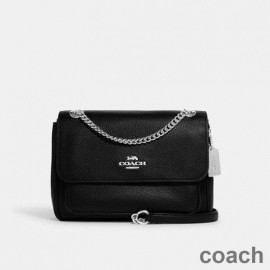 Bolso bandolera Coach Klare de 25" en piel de guijarro exclusiva en color negro