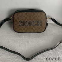 Sac pour appareil photo Coach Jamie en toile Signature avec motif universitaire Kaki