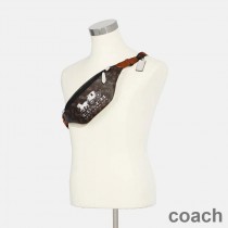 Sac ceinture Coach Charter en toile enduite avec imprimé cheval et calèche noir
