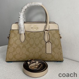 Sac fourre-tout Coach Mini Darcie en toile Signature beige